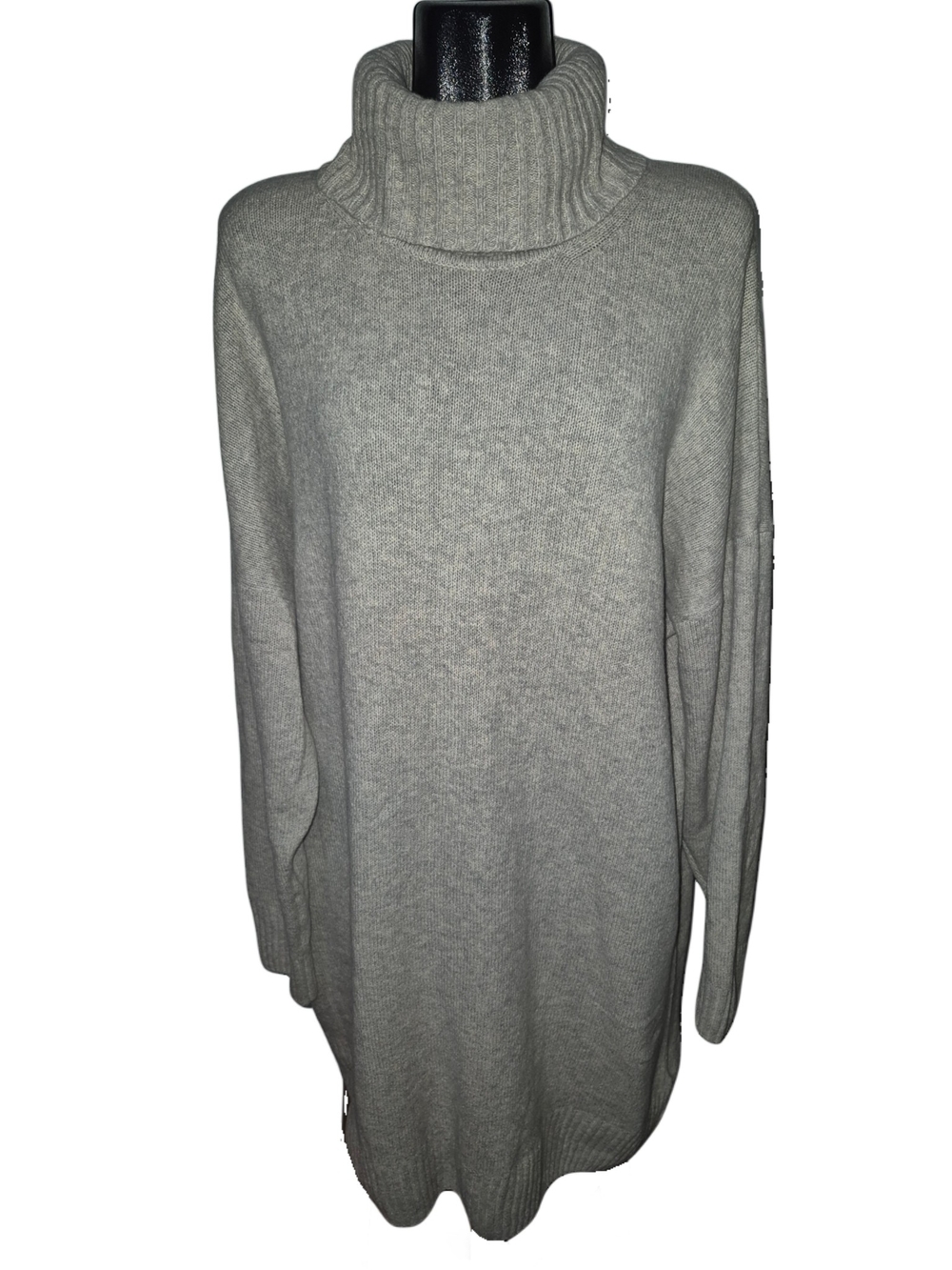 Gap Cashsoft Cozy Gray Knit Turtleneck Mini Sweater Dress NWT Size XL